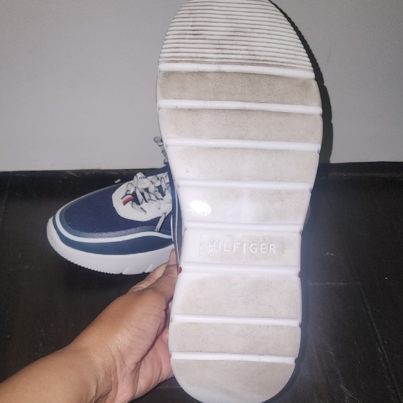 Tommy Hilfiger Blue and White Sneakers with Chunky Design - Picture 4 of 4